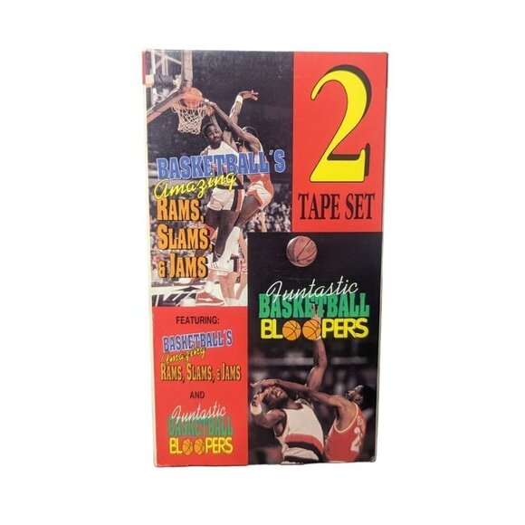 1991 -2 Tape Set Basketball's Rams, Slams & Jams,  Bloopers VHS - Picture 1 of 6